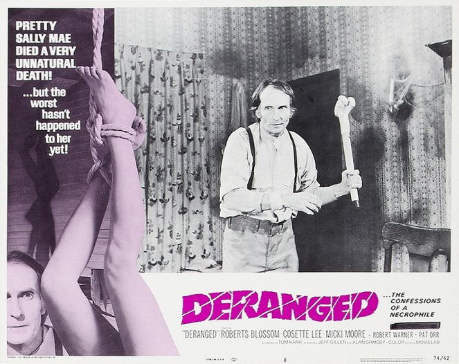 Deranged: Confessions of a Necrophile - Lobby Cards - Roberts Blossom
