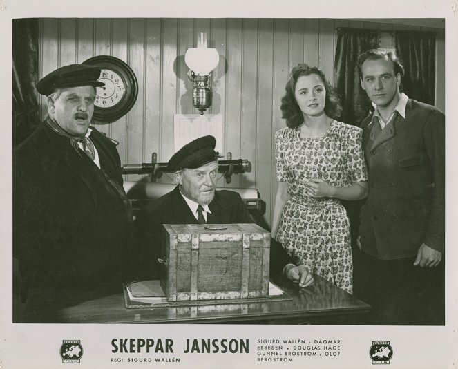 Skeppar Jansson - Cartes de lobby - Douglas Håge, Sigurd Wallén, Margareta Fahlén, Olof Bergström