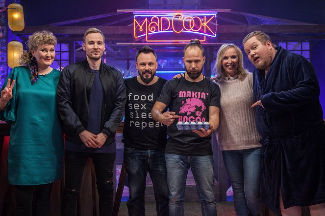 Mad Cook Show - Season 2 - Ruoka ja seksi - Promokuvat - Eeva Vekki, Juuso Mäkilähde, Riku Rantala, Tuomas Milonoff, Lotta Backlund, Tomi Walamies