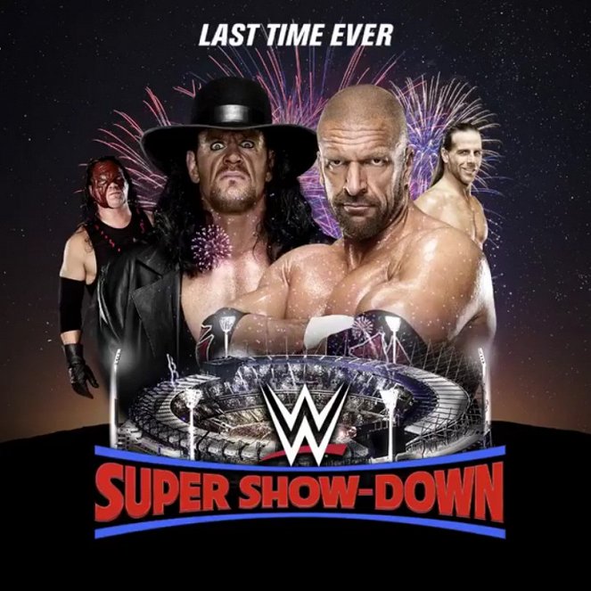 WWE Super Show-Down - Werbefoto - Glenn Jacobs, Mark Calaway, Paul Levesque, Shawn Michaels