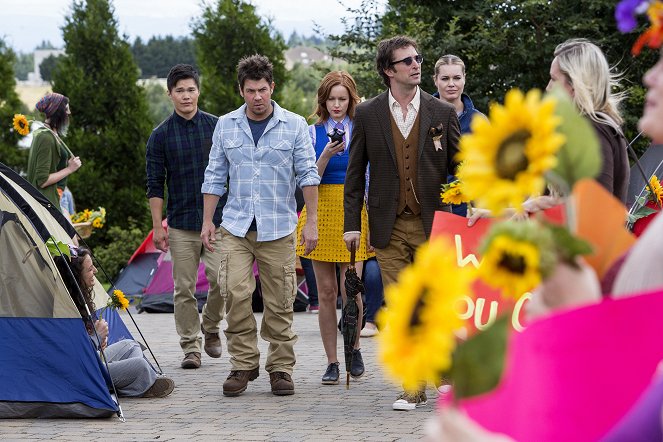 The Librarians - And the Curse of Cindy - Van film - John Harlan Kim, Christian Kane, Lindy Booth, Noah Wyle, Rebecca Romijn