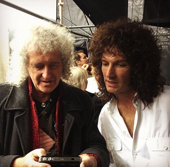 Bohemian Rhapsody - Dreharbeiten - Brian May, Gwilym Lee