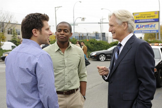 Psych - Season 4 - Think Tank - Photos - James Roday Rodriguez, Dulé Hill, Bruce Davison