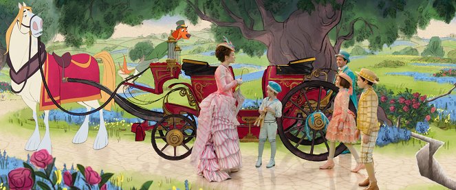 Mary Poppins powraca - Z filmu - Emily Blunt, Joel Dawson, Pixie Davies, Lin-Manuel Miranda, Nathanael Saleh