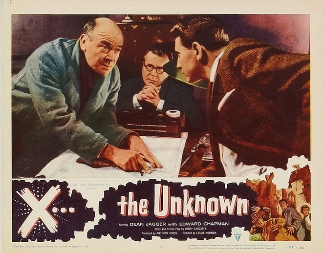 X the Unknown - Lobby karty - Dean Jagger, Edward Chapman, William Lucas
