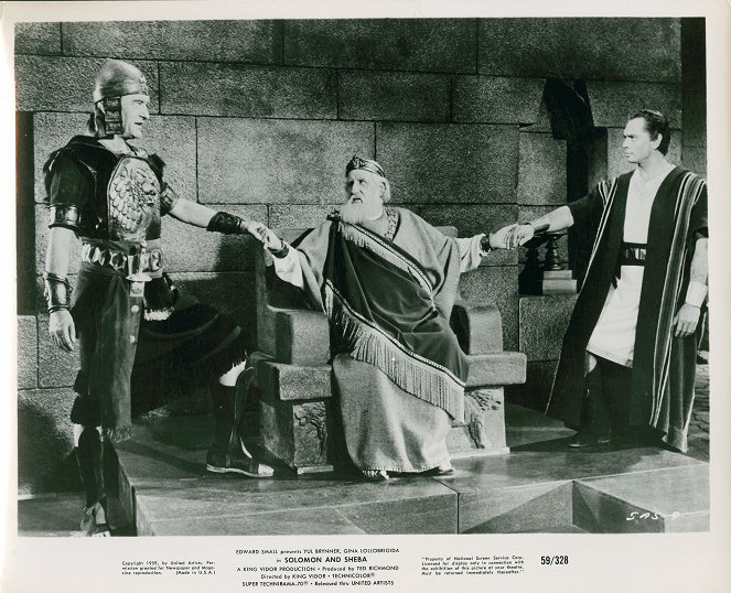 Salomon und die Königin von Saba - Lobbykarten - George Sanders, Finlay Currie, Yul Brynner