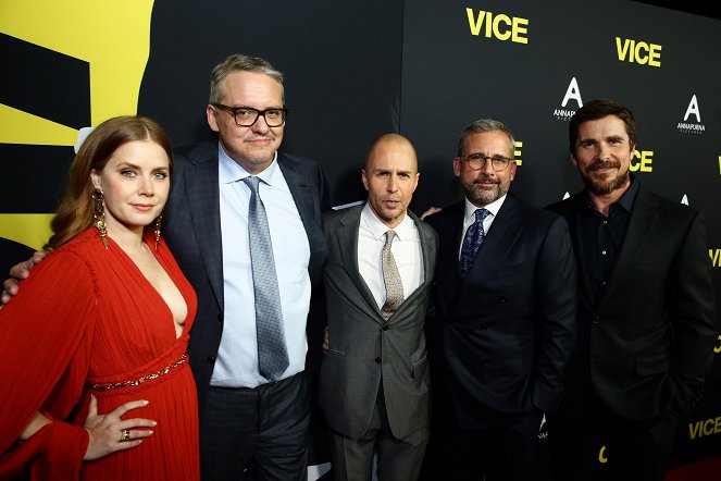 Viceprezident - Z akcií - World Premiere of VICE at the Samuel Goldwyn Theater at the Academy of Motion Picture Arts & Sciences on December 11, 2018 - Amy Adams, Adam McKay, Sam Rockwell, Steve Carell, Christian Bale