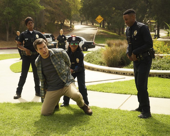 The Rookie - The Ride Along - Making of - Afton Williamson, Nathan Fillion, Titus Makin Jr.