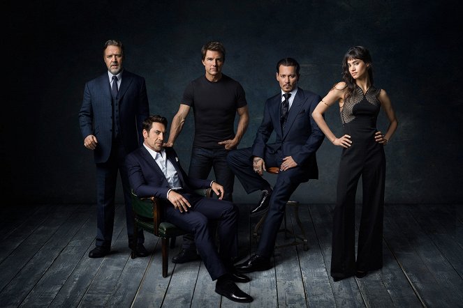 La momia - Promoción - Russell Crowe, Javier Bardem, Tom Cruise, Johnny Depp, Sofia Boutella