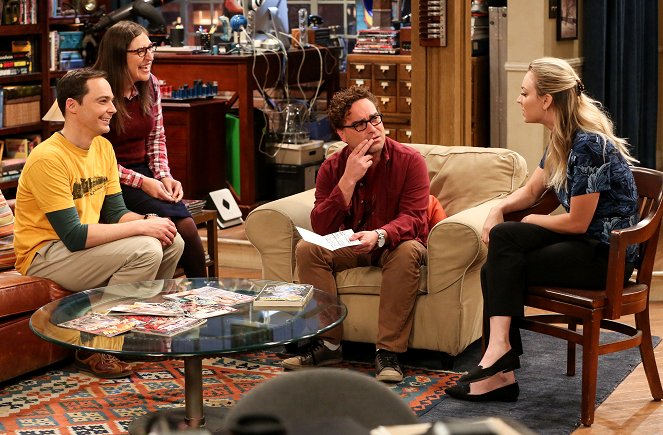 The Big Bang Theory - Das Dankeskarten-Mysterium - Filmfotos - Jim Parsons, Mayim Bialik, Johnny Galecki, Kaley Cuoco