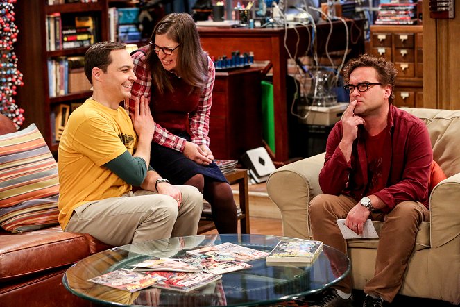 The Big Bang Theory - Das Dankeskarten-Mysterium - Filmfotos - Jim Parsons, Mayim Bialik, Johnny Galecki