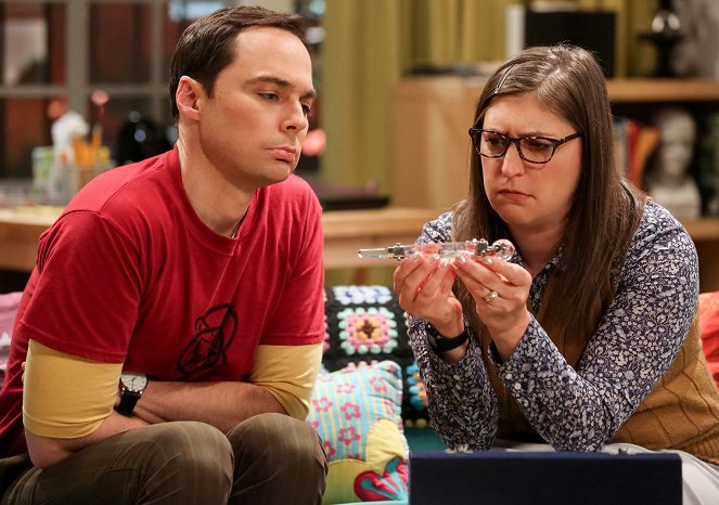 The Big Bang Theory - Das Dankeskarten-Mysterium - Filmfotos - Jim Parsons, Mayim Bialik