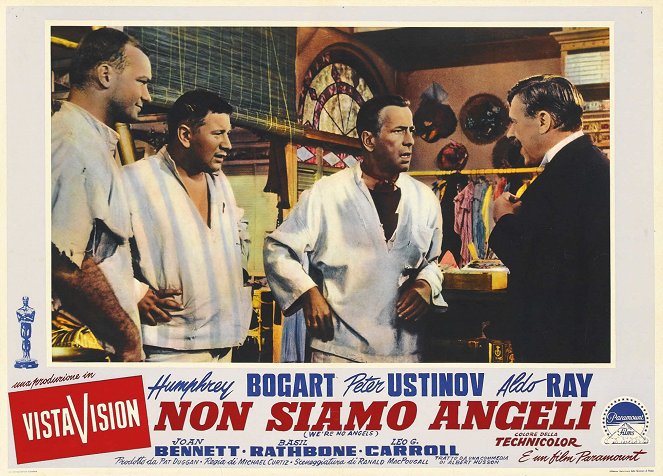 We're No Angels - Lobby Cards - Aldo Ray, Peter Ustinov, Humphrey Bogart, Leo G. Carroll
