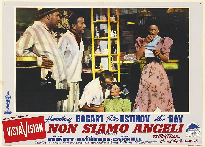 Nejsme žádní andělé - Fotosky - Peter Ustinov, Humphrey Bogart, Aldo Ray, Gloria Talbott, Joan Bennett