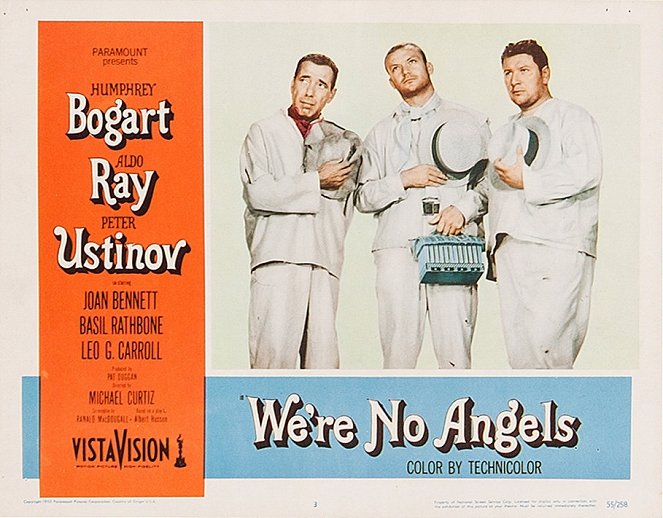We're No Angels - Lobby karty - Humphrey Bogart, Aldo Ray, Peter Ustinov