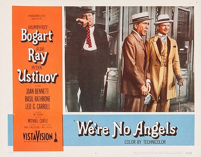 No somos ángeles - Fotocromos - Peter Ustinov, Humphrey Bogart, Aldo Ray