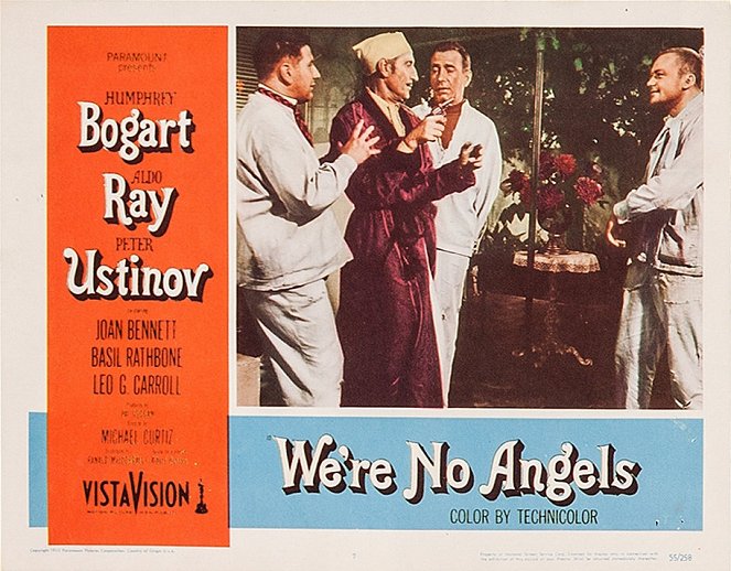 No somos ángeles - Fotocromos - Peter Ustinov, Basil Rathbone, Humphrey Bogart, Aldo Ray
