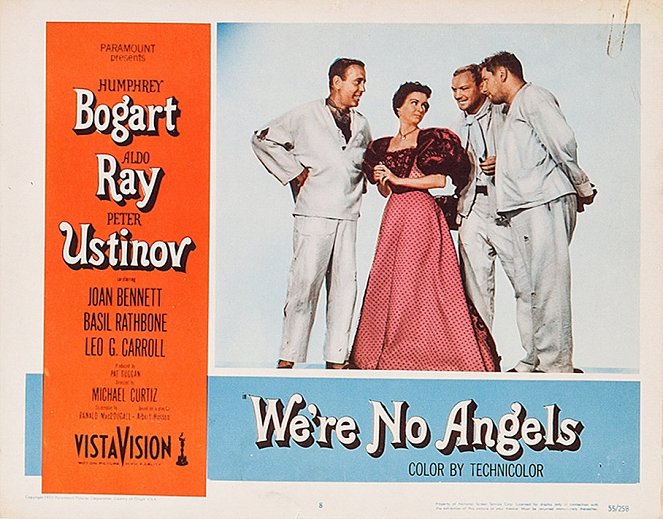 Wir sind keine Engel - Lobbykarten - Humphrey Bogart, Joan Bennett, Aldo Ray, Peter Ustinov
