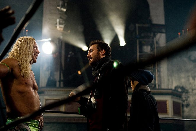 The Wrestler - Van de set - Mickey Rourke, Darren Aronofsky