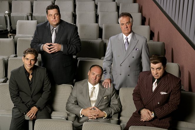 Die Sopranos - Season 6 - Goodbye Johnny - Werbefoto - Michael Imperioli, Steve Schirripa, James Gandolfini, Tony Sirico, Steven Van Zandt