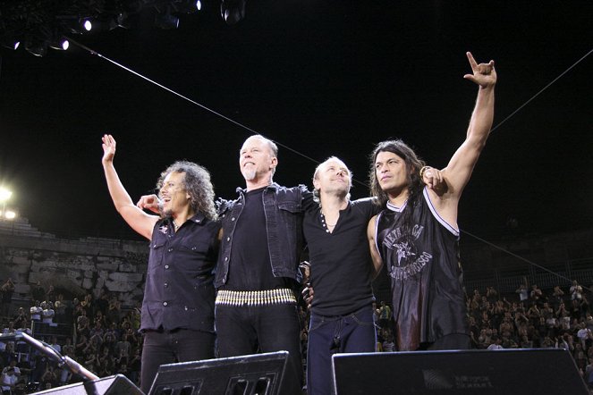 Metallica - koncert v Nimes - Z filmu - Kirk Hammett, James Hetfield, Lars Ulrich, Robert Trujillo
