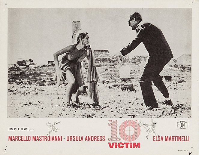 The Tenth Victim - Lobby Cards - Ursula Andress, Marcello Mastroianni