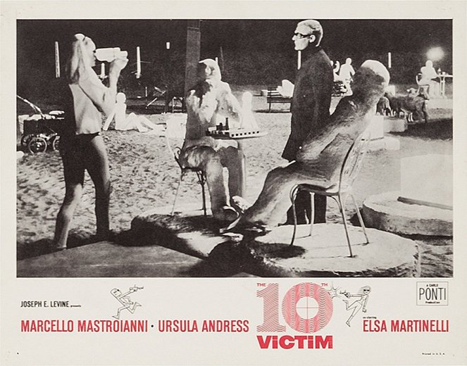 The Tenth Victim - Lobby Cards - Ursula Andress, Marcello Mastroianni