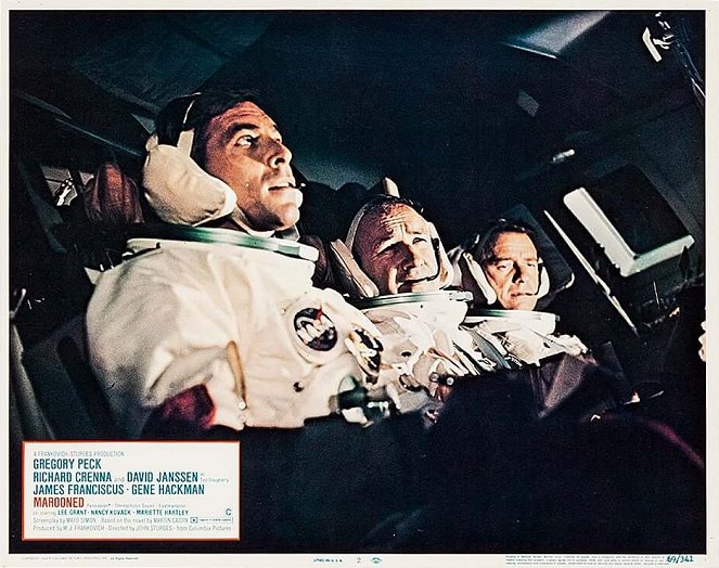 Op drift in de ruimte - Lobbykaarten - James Franciscus, Gene Hackman, Richard Crenna
