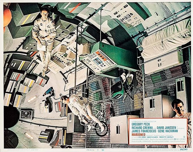 Les Naufragés de l'espace - Cartes de lobby - Gene Hackman, James Franciscus, Richard Crenna