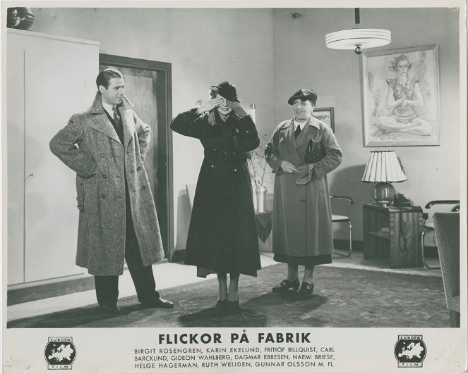 Flickor på fabrik - Cartões lobby