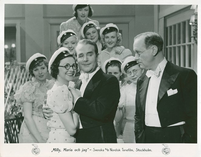 Milly, Maria och jag - Cartes de lobby - Marguerite Viby, Ernst Eklund, Gösta Cederlund
