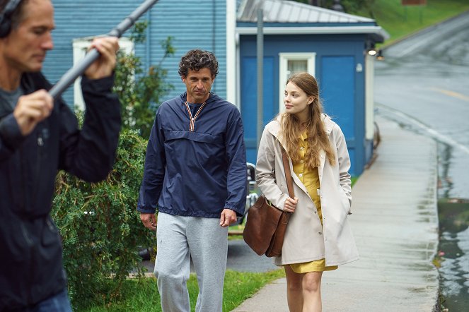 The Truth About the Harry Quebert Affair - The Boxing Match - Del rodaje - Patrick Dempsey, Kristine Froseth