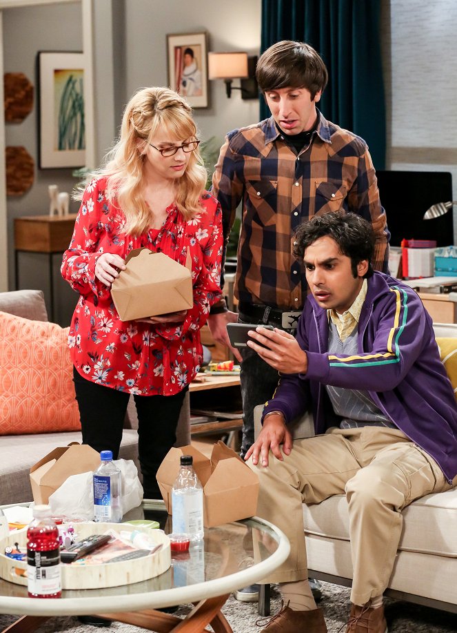 The Big Bang Theory - Die Paintball-Partnerkrisen - Filmfotos - Melissa Rauch, Simon Helberg, Kunal Nayyar