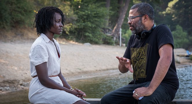 Us - Van de set - Lupita Nyong'o, Jordan Peele