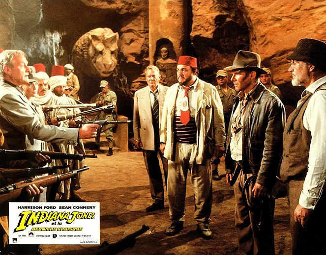 Indiana Jones und der letzte Kreuzzug - Lobbykarten - Julian Glover, Alison Doody, Denholm Elliott, John Rhys-Davies, Harrison Ford, Sean Connery