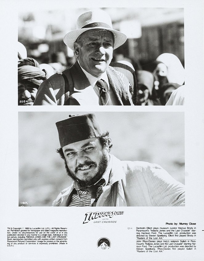 Indiana Jones und der letzte Kreuzzug - Lobbykarten - Denholm Elliott, John Rhys-Davies