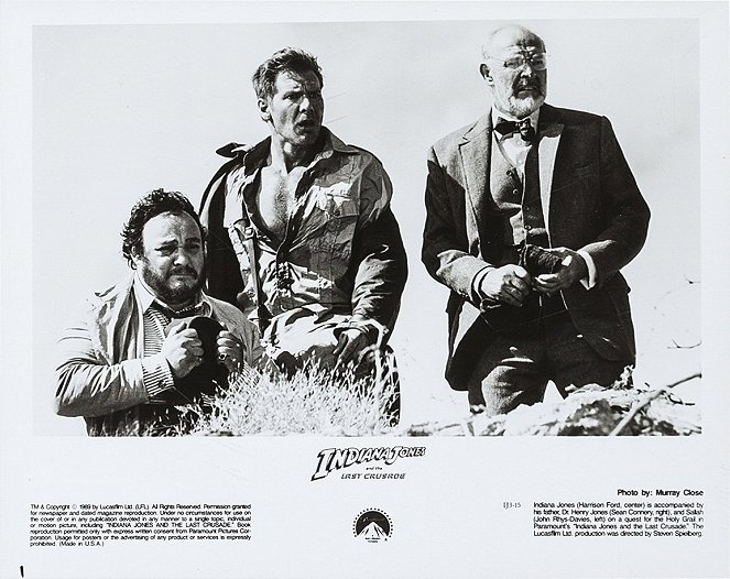 Indiana Jones and the Last Crusade - Lobbykaarten - John Rhys-Davies, Harrison Ford, Sean Connery