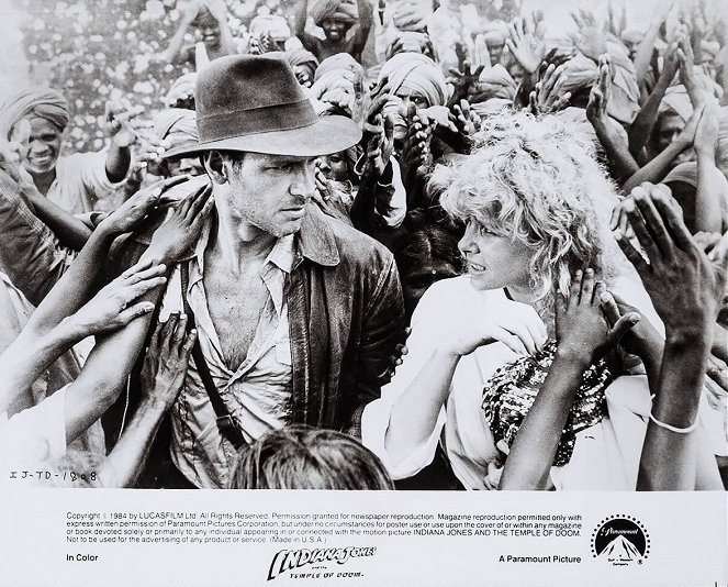 Indiana Jones und der Tempel des Todes - Lobbykarten - Harrison Ford, Kate Capshaw