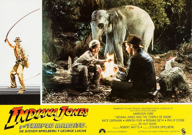 Indiana Jones i Świątynia Zagłady - Lobby karty - Ke Huy Quan, Harrison Ford