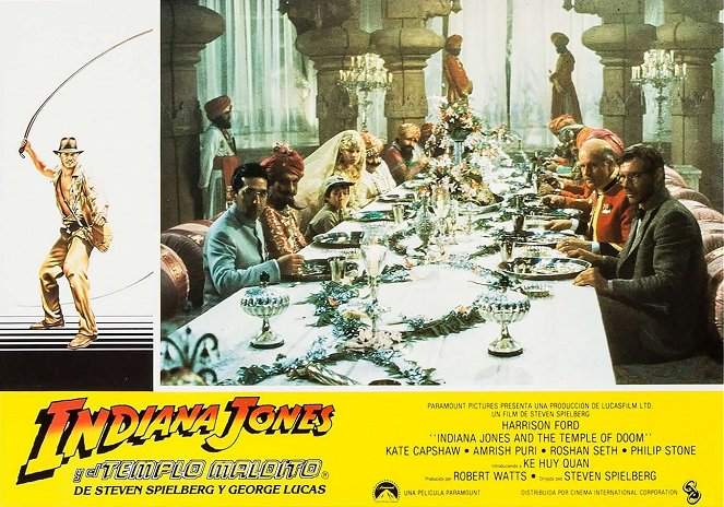 Indiana Jones and the Temple of Doom - Lobby Cards - Roshan Seth, Ke Huy Quan, Kate Capshaw, Philip Stone, Harrison Ford