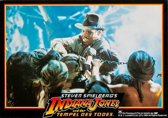 Indiana Jones et le Temple maudit - Cartes de lobby - Harrison Ford