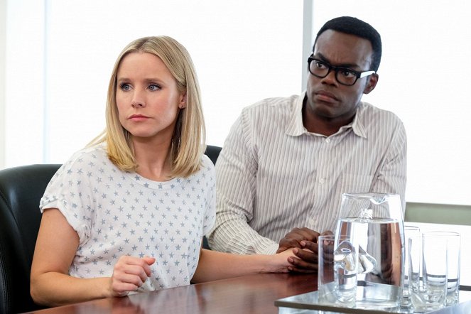 The Good Place - Chidi Sees The Time-Knife - Photos - Kristen Bell, William Jackson Harper
