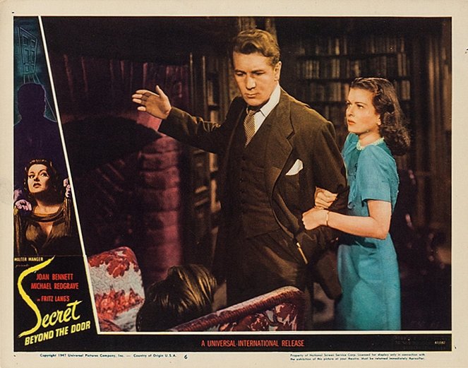 Le Secret derrière la porte - Cartes de lobby - Michael Redgrave, Joan Bennett