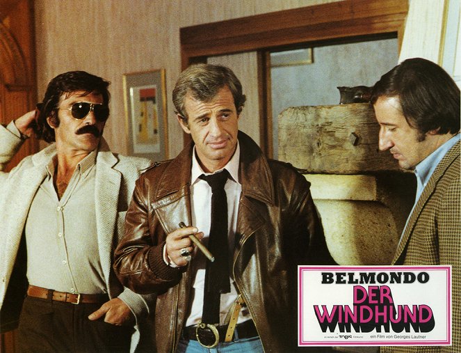 Der Windhund - Lobbykarten - Tony Kendall, Jean-Paul Belmondo, Jean-François Balmer