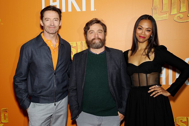 Missing Link - Events - New York Premiere of LAIKA Studios’ "MISSING LINK" Presented by Annapurna Pictures at the Regal Cinemas Battery Park 11 on April 07, 2019 - Hugh Jackman, Zach Galifianakis, Zoe Saldana