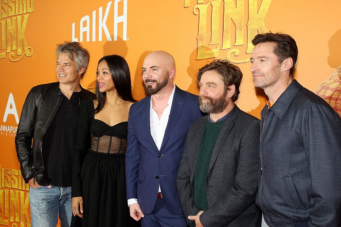 Missing Link - Events - New York Premiere of LAIKA Studios’ "MISSING LINK" Presented by Annapurna Pictures at the Regal Cinemas Battery Park 11 on April 07, 2019 - Timothy Olyphant, Zoe Saldana, Chris Butler, Zach Galifianakis, Hugh Jackman