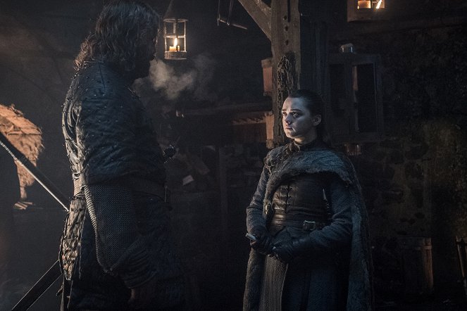 Game of Thrones - Winterfell - Van film - Rory McCann, Maisie Williams