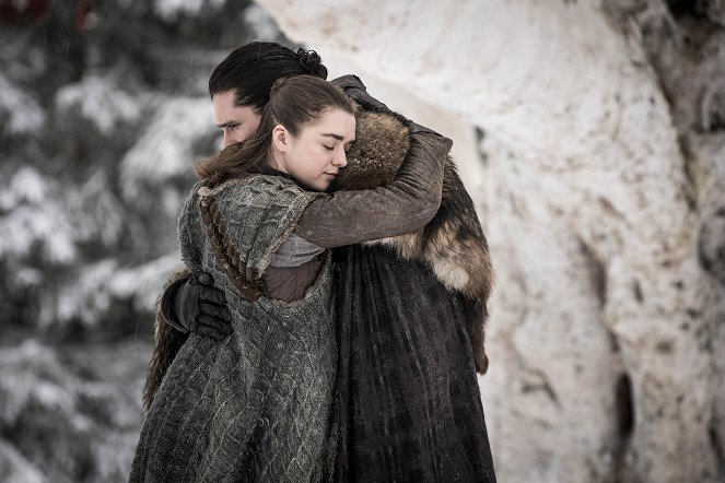 Game of Thrones - Winterfell - Photos - Maisie Williams, Kit Harington