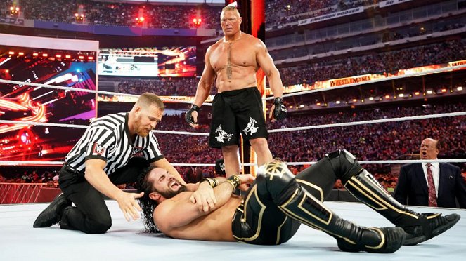 WrestleMania 35 - Photos - Colby Lopez, Brock Lesnar, Paul Heyman