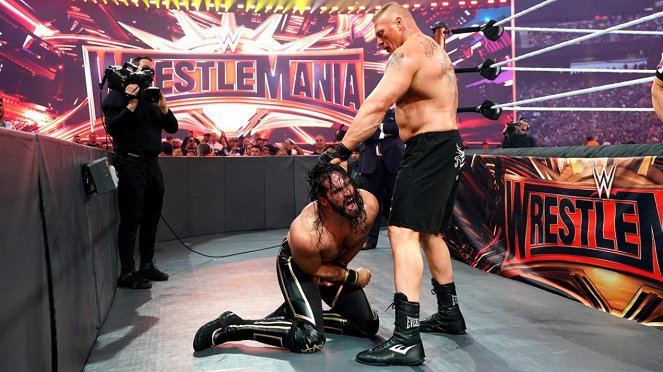 WrestleMania 35 - Photos - Colby Lopez, Brock Lesnar